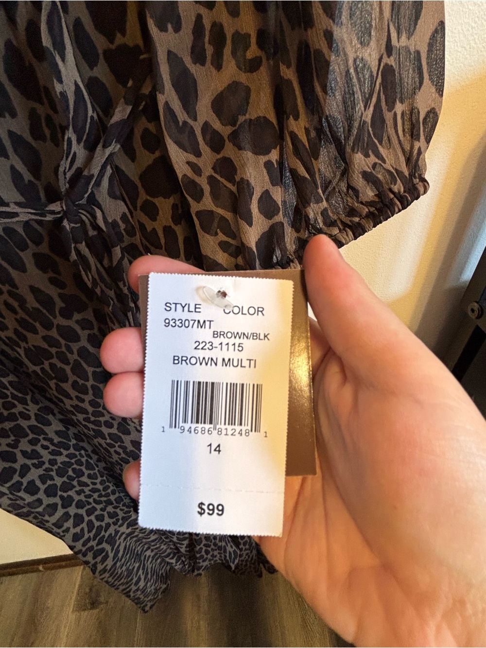 NWT Melonie leopard print wrap dress - Picture 8 of 15